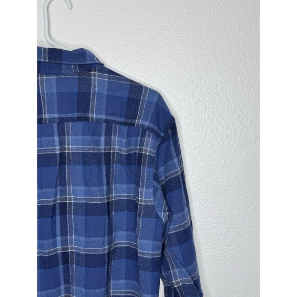 Vintage Pendleton Shirt Men's Large Pure Virgin Wool Blue Plaid USA Mexico VTG - Picture 15 of 16